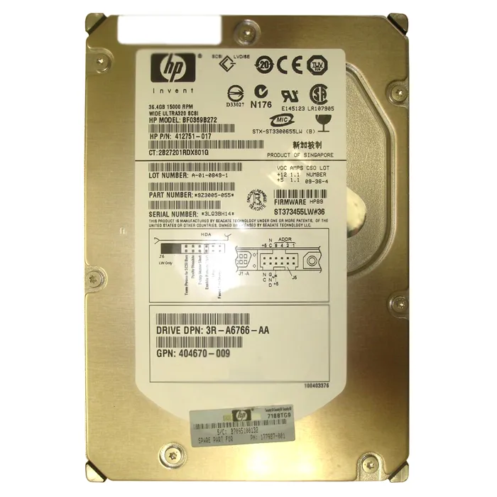 HP 412751-017 | 36.4GB 15000RPM Ultra-320 SCSI 68-Pin 3.5-Inch Hard Drive for ProLiant Servers Refurbished - Hewlett-Packard (ou HP en abrégé) refurbished available on Gotodirect