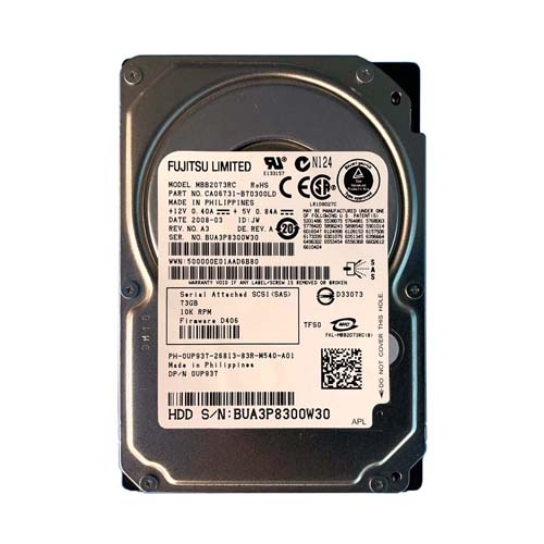 Dell UP937 | 73GB 10000RPM SAS 3Gb/s Hot-Pluggable 2.5-Inch Hard Drive for PowerEdge Servers Refurbished - Dell refurbished available on Gotodirect