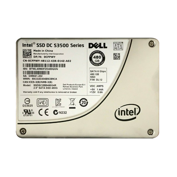 Dell 0CFPWY | 480GB Multi-Level Cell SATA 6Gb/s Hot-Pluggable 2.5-Inch Solid State Drive for PowerEdge Servers Refurbished - Dell refurbished available on Gotodirect