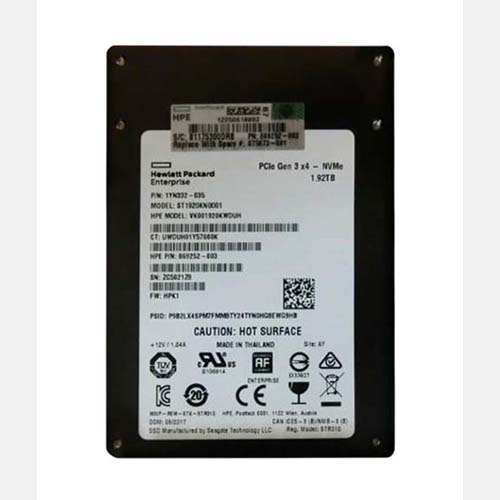 Buy HP 875873-001 | 1.92TB Multi-Level Cell PCI Express NVMe x4 Hot Pluggable Read Intensive SFF 2.5-Inch Solid State Drive for ProLiant DL380 Gen10 Refurbished - $642.35 HP 875873-001 | 1.92TB Multi-Level Cell PCI Express NVMe x4 Hot Pluggable Read Intensive SFF 2.5-Inch Solid State Drive for ProLiant DL380 Gen10 Refurbished - Hewlett-Packard (ou HP en abrégé) refurbished available on Gotodirect