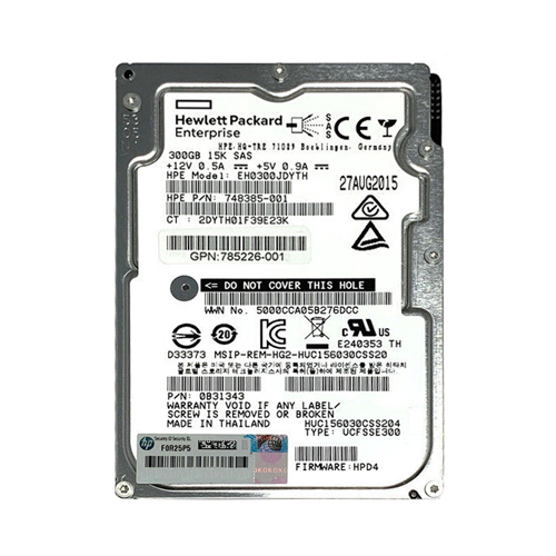 HP 785226-001 | 300GB SAS 12Gb/s 15000RPM Hot Swappable 2.5-Inch Enterprise Hard Drive Refurbished - Hewlett-Packard (ou HP en abrégé) refurbished available on Gotodirect