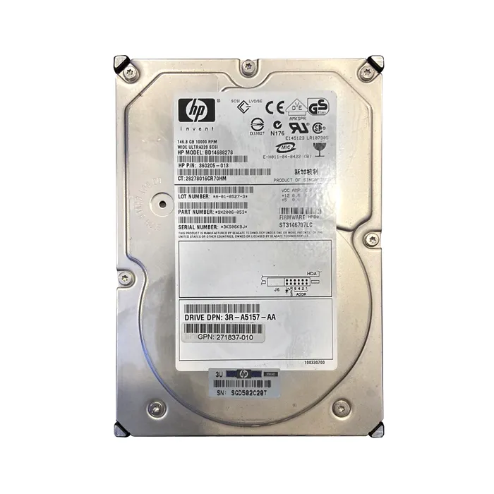 Buy HP 360205-013 | 146GB 10000RPM Ultra320 SCSI Hot-Pluggable LVD 80-Pin 3.5-inch Hard Drive for ProLiant Server Refurbished - $65.45 HP 360205-013 | 146GB 10000RPM Ultra320 SCSI Hot-Pluggable LVD 80-Pin 3.5-inch Hard Drive for ProLiant Server Refurbished - Hewlett-Packard (ou HP en abrégé) refurbished available on Gotodirect