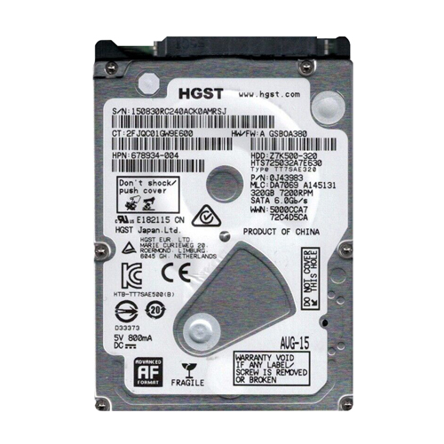 HP 678934-004 | 320GB 7200RPM SATA 6Gb/s 32MB Cache 2.5-inch Hard Drive Refurbished - Hewlett-Packard (ou HP en abrégé) refurbished available on Gotodirect