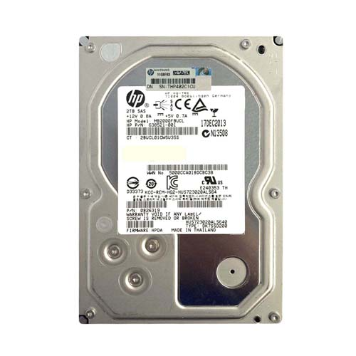 Buy HP MB2000FBUCL | 2TB 7200RPM SAS 6Gb/s Hot-Pluggable 3.5-Inch Midline Hard Drive for ProLiant Servers Refurbished - $152.19 HP MB2000FBUCL | 2TB 7200RPM SAS 6Gb/s Hot-Pluggable 3.5-Inch Midline Hard Drive for ProLiant Servers Refurbished - Hewlett-Packard (ou HP en abrégé) refurbished available on Gotodirect