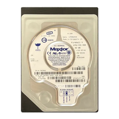 Dell X0882 | 40GB 5400RPM ATA-133 3.5-Inch Hard Drive Refurbished - Dell refurbished available on Gotodirect