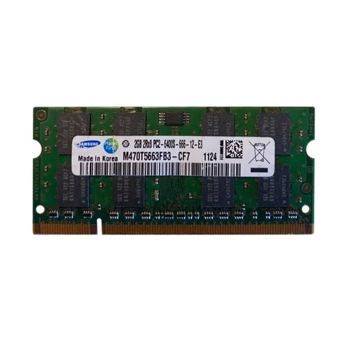 Samsung M470T5663FB3-CF7 | 2GB DDR2-800MHz PC2-6400 Non-ECC Unbuffered SODIMM CL6 2Rx8 1.8V 200-Pin Memory Module Refurbished - Samsung refurbished available on Gotodirect