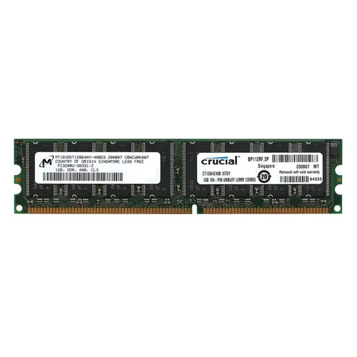 Buy Micron MT16VDDT12864AY-40BD3 | 1GB DDR-400MHz PC3200 Non-ECC Unbuffered UDIMM CL3 2Rx8 2.5V 184-Pin Memory Module Refurbished - $111.53 Micron MT16VDDT12864AY-40BD3 | 1GB DDR-400MHz PC3200 Non-ECC Unbuffered UDIMM CL3 2Rx8 2.5V 184-Pin Memory Module Refurbished - refurbished available on Gotodirect