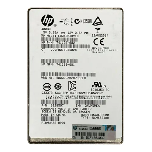 HP 741169-001 | 400GB SAS 12Gb/s 2.5-inch Hard Drive Refurbished - Hewlett-Packard (ou HP en abrégé) refurbished available on Gotodirect