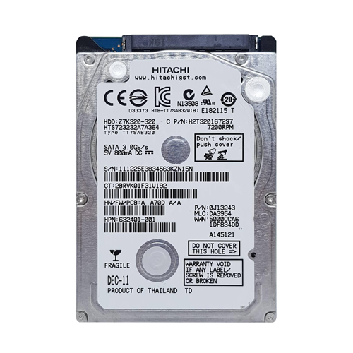 Buy HP 632401-001 | 320GB 7200RPM SATA 3Gb/s 16MB Cache 2.5-inch Hard Drive Refurbished - $132.33 HP 632401-001 | 320GB 7200RPM SATA 3Gb/s 16MB Cache 2.5-inch Hard Drive Refurbished - Hewlett-Packard (ou HP en abrégé) refurbished available on Gotodirect