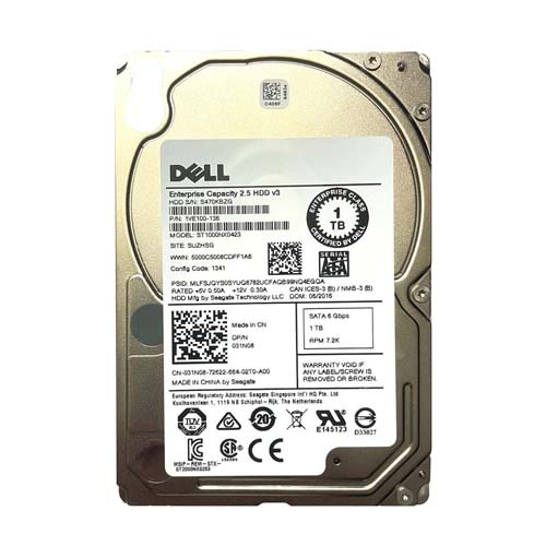 Dell 31N08 | 1TB 7200RPM SATA 6Gb/s Hot-Pluggable 16MB Cache 2.5-Inch Hard Drive for PowerEdge Server & PowerVault Storage Array Refurbished - Dell refurbished available on Gotodirect