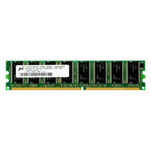 Micron MT16VDDT6464AY-40BG6 | 512MB DDR-400MHz PC3200 Non-ECC Unbuffered UDIMM CL3 2Rx8 2.5V 184-Pin Memory Module Refurbished -  refurbished available on Gotodirect