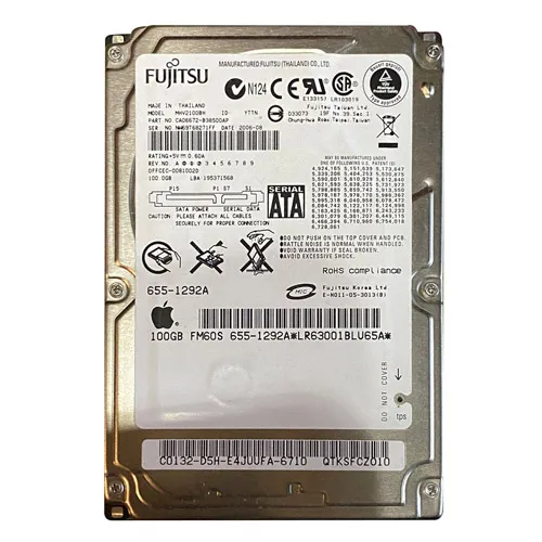 Fujitsu CA06672-B38500AP | 100GB 5400RPM SATA 1.5Gb/s 8MB Cache 2.5-Inch Hard Drive Refurbished - Fujitsu refurbished available on Gotodirect