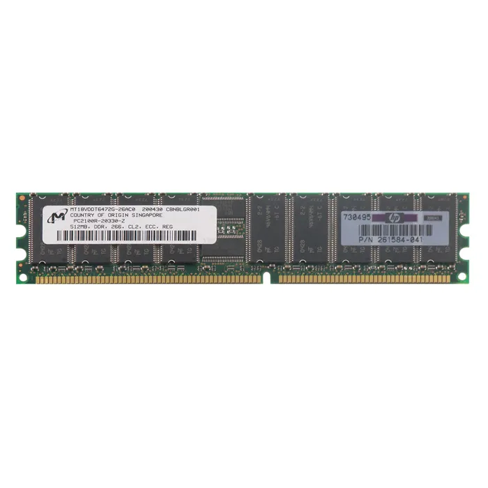 Micron MT18VDDT6472G-26A | 512MB DDR-266MHz PC-2100 ECC Registered RDIMM CL2.5 1Rx4 2.5V 184-Pin Memory Module Refurbished -  refurbished available on Gotodirect
