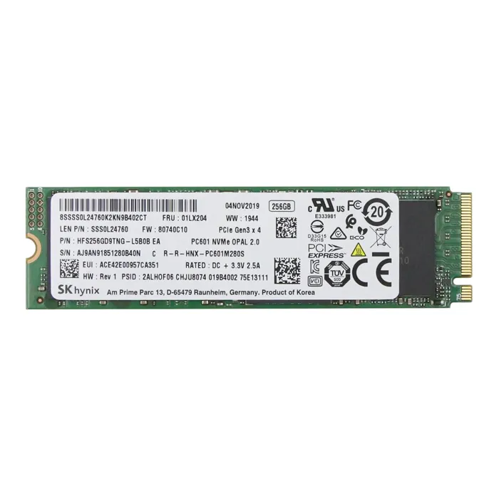 Lenovo 01LX204 | 256GB Triple-Level Cell PCI Express 3.0 x4 NVMe M.2 2280 Solid State Drive Refurbished - Lenovo refurbished available on Gotodirect