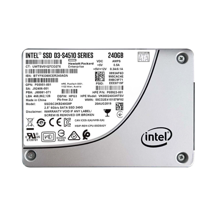 HP P05923-001 | 240GB SATA 6Gb/s Read Intensive 2.5-Inch Solid State Drive Refurbished - Hewlett-Packard (ou HP en abrégé) refurbished available on Gotodirect