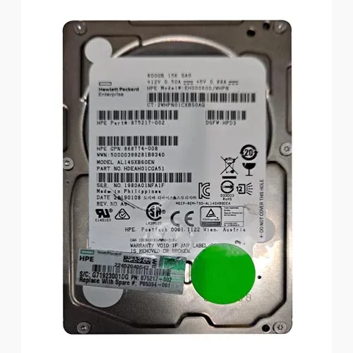 HP 875217-002 | 600GB 15000RPM SAS 12Gb/s Hot-Pluggable Dual Port SFF 2.5-inch Enterprise Hard Drive for Gen1/7 ProLiant Server/Storage System Refurbished - Hewlett-Packard (ou HP en abrégé) refurbished available on Gotodirect