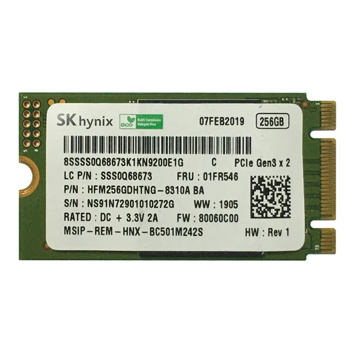 Lenovo 01FR546 | 256GB TLC PCI Express 3.0 x2 NVMe M.2 2242 Internal Solid State Drive Refurbished - Lenovo refurbished available on Gotodirect