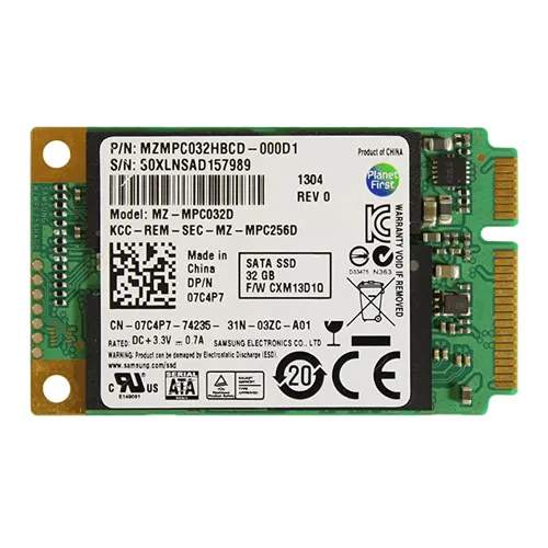 Dell 07C4P7 | 32GB Multi-Level Cell SATA 6Gb/s mSATA 1.8-Inch Solid State Drive Refurbished - Dell refurbished available on Gotodirect