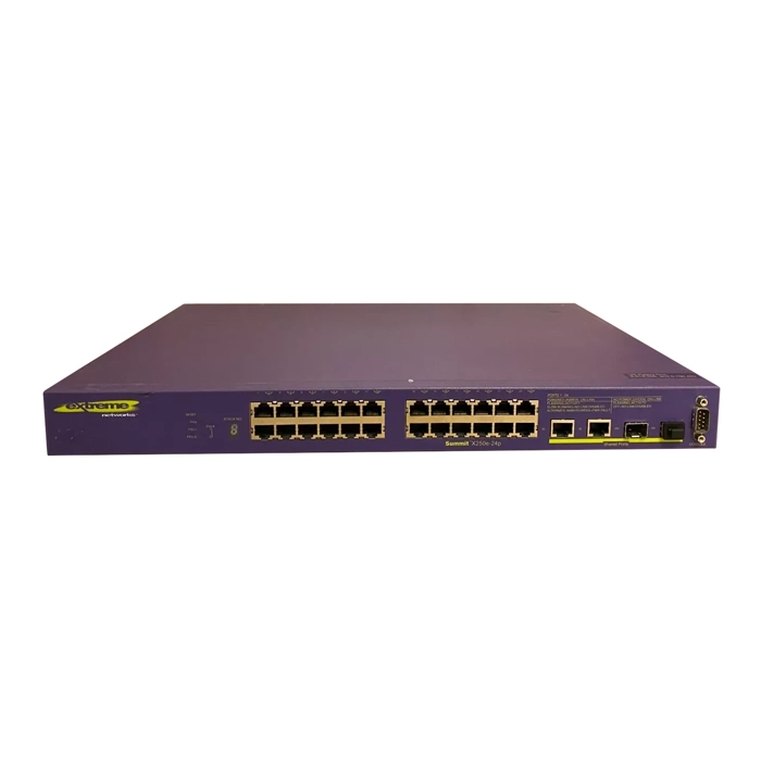 Extreme Networks X250E-24P | Summit 24 x RJ-45 Ports 10/100/1000Base-T + 2 x Combo RJ-45/SFP Ports Layer 3 Managed Stackable Gigabit Ethernet Network Switch Refurbished -  refurbished available on Gotodirect