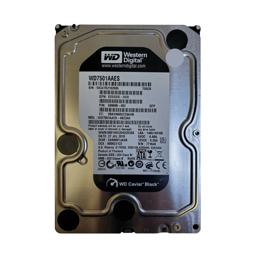 HP 599688-002 | 750GB 7200RPM SATA 3Gb/s 32MB Cache 3.5-inch Hard Drive Refurbished - Hewlett-Packard (ou HP en abrégé) refurbished available on Gotodirect