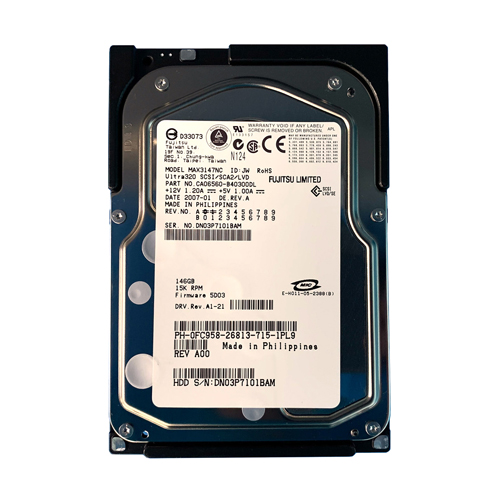 Dell FC958 | 146GB 15000RPM Ultra320 SCSI Hot-Pluggable 8MB Cache 3.5-Inch Hard Drive for PowerEdge Server & PowerVault Storage Array Refurbished - Dell refurbished available on Gotodirect