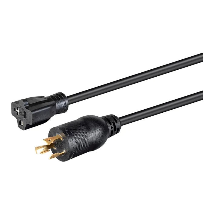 Monoprice 35062 | Heavy Duty Power Cord Locking NEMA L5-20P to NEMA 5-15/20R 12AWG 20A/2500W SJTW 125V Black 2ft Refurbished -  refurbished available on Gotodirect
