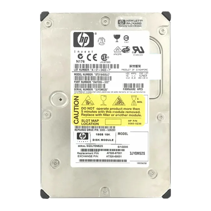 Buy HP 9W7006-022 | 18GB 15000RPM Ultra320 SCSI 8MB Cache 80-Pin 3.5-Inch Hard Drive Refurbished - $260.00 HP 9W7006-022 | 18GB 15000RPM Ultra320 SCSI 8MB Cache 80-Pin 3.5-Inch Hard Drive Refurbished - Hewlett-Packard (ou HP en abrégé) refurbished available on Gotodirect