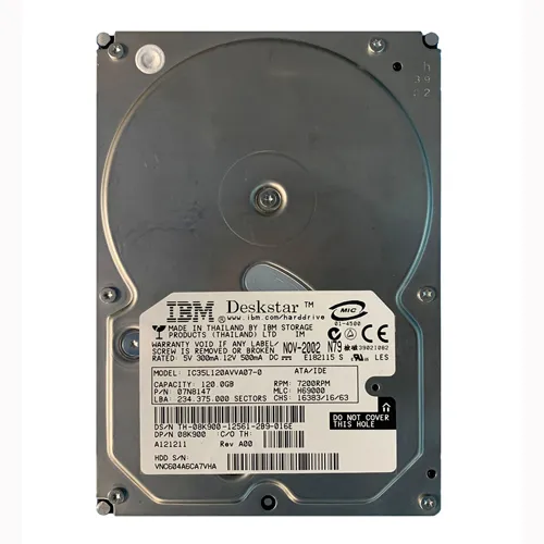 IBM IC35L120AVVA07-0 | Deskstar 120GXP 120GB 7200RPM IDE Ultra ATA/100 (ATA-6) 2MB Cache 3.5-Inch Hard Drive Refurbished -  refurbished available on Gotodirect