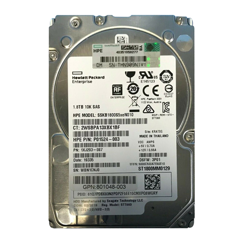 HP 801048-003 | 3Par 1.8TB 10000RPM SAS 12Gb/s 2.5-Inch Hard Drive Refurbished - Hewlett-Packard (ou HP en abrégé) refurbished available on Gotodirect