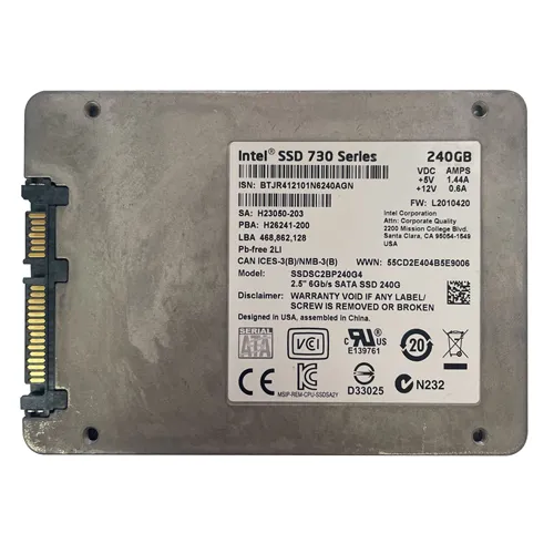 Intel SSDSC2BP240G401 | 730 240GB Multi-Level Cell SATA 6Gb/s 2.5-Inch Solid State Drive Refurbished - Intel refurbished available on Gotodirect