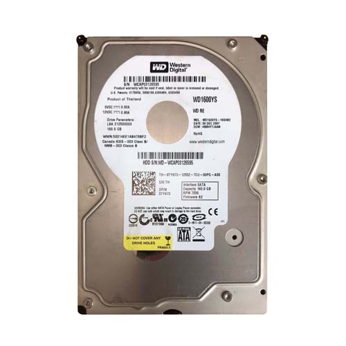 Dell TY973 | 160GB 7200RPM SATA 3Gb/s 16MB Cache 3.5-Inch Hard Drive for PowerEdge Servers Refurbished - Dell refurbished available on Gotodirect