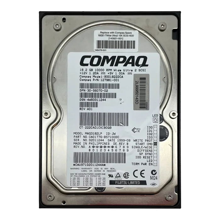 Fujitsu CA01776-B57100DC | 18GB 10000RPM Wide Ultra2 SCSI 1MB Cache 3.5-Inch Hard Drive Refurbished - Fujitsu refurbished available on Gotodirect