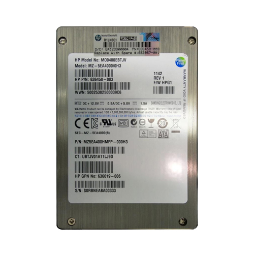 HP 653967-001 | 400GB Multi-Level Cell SAS 3Gb/s Mainstream 2.5-Inch Enterprise Solid State Drive for ProLiant Servers Refurbished - Hewlett-Packard (ou HP en abrégé) refurbished available on Gotodirect