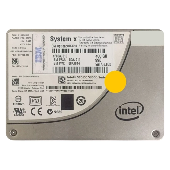 IBM 00AJ011 | 480GB Multi-Level Cell SATA 6Gb/s Hot-Swappable 2.5-Inch Solid State Drive Refurbished -  refurbished available on Gotodirect