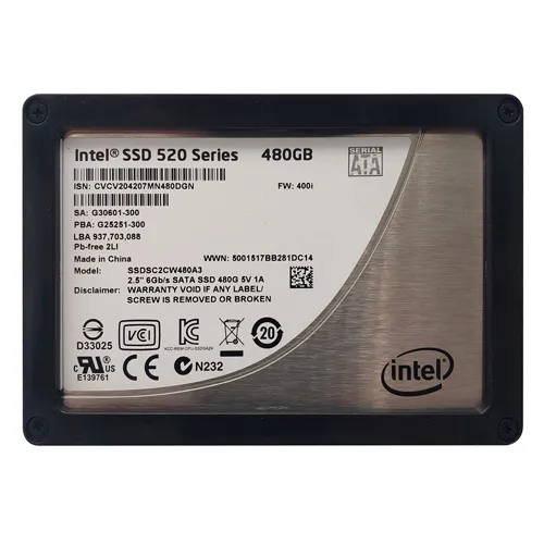 Intel SSDSC2CW480A3 | 520 480GB Multi-Level Cell SATA 6Gb/s 2.5-Inch Solid State Drive Refurbished - Intel refurbished available on Gotodirect