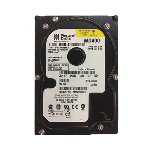 Dell K3963 | 40GB 7200RPM IDE Ultra ATA/100 (ATA-6) 2MB Cache 3.5-Inch Hard Drive Refurbished - Dell refurbished available on Gotodirect