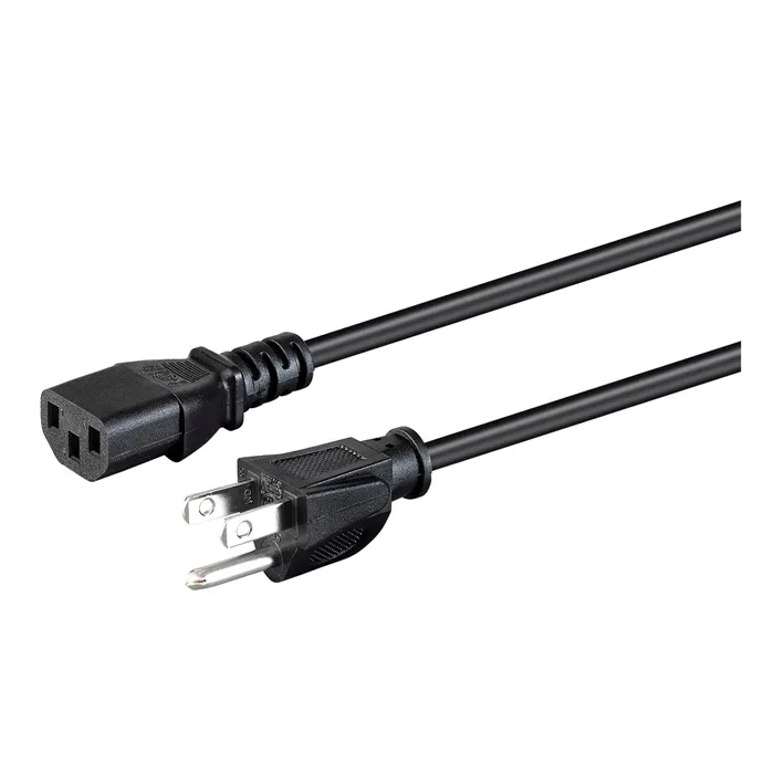 Monoprice 35121 | Power Cord NEMA 5-15P to IEC 60320 C13 18AWG 10A/1250W 125V 3-Prong 8ft Black Refurbished -  refurbished available on Gotodirect