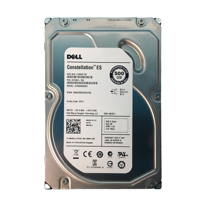 Dell 6VNCJ | 500GB 7200RPM SAS 6Gb/s Hot-Pluggable 64MB Cache 3.5-Inch Hard Drive for PowerEdge Server & PowerVault Storage Array Refurbished - Dell refurbished available on Gotodirect