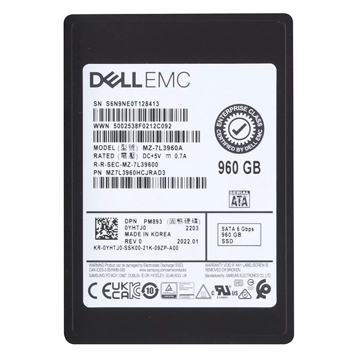 Dell YHTJ0 | 960GB Triple-Level Cell SATA 6Gb/s Read Intensive 2.5-Inch Solid State Drive Refurbished - Dell refurbished available on Gotodirect