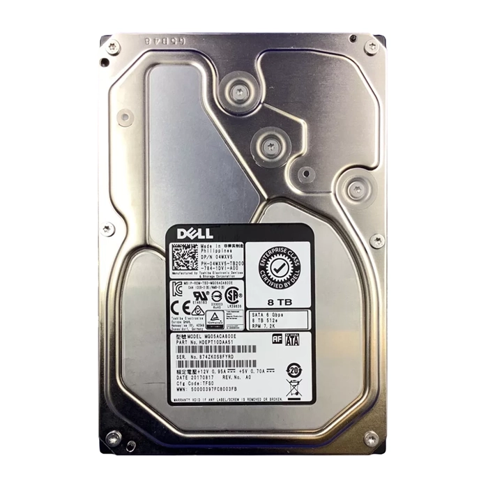 Dell 04WXV5 | 8TB 7200RPM SATA 6Gb/s Hot-Pluggable (512e) 3.5-Inch Hard Drive for PowerEdge Server & PowerVault Server Refurbished - Dell refurbished available on Gotodirect