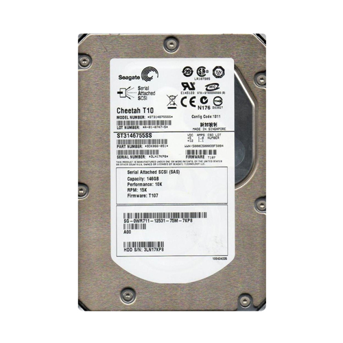 Seagate ST3146755SS | Cheetah T10 Series 146.8GB 15000RPM SAS 3Gb/s 16MB Cache (CE) 3.5-Inch Hard Drive Refurbished - Seagate refurbished available on Gotodirect
