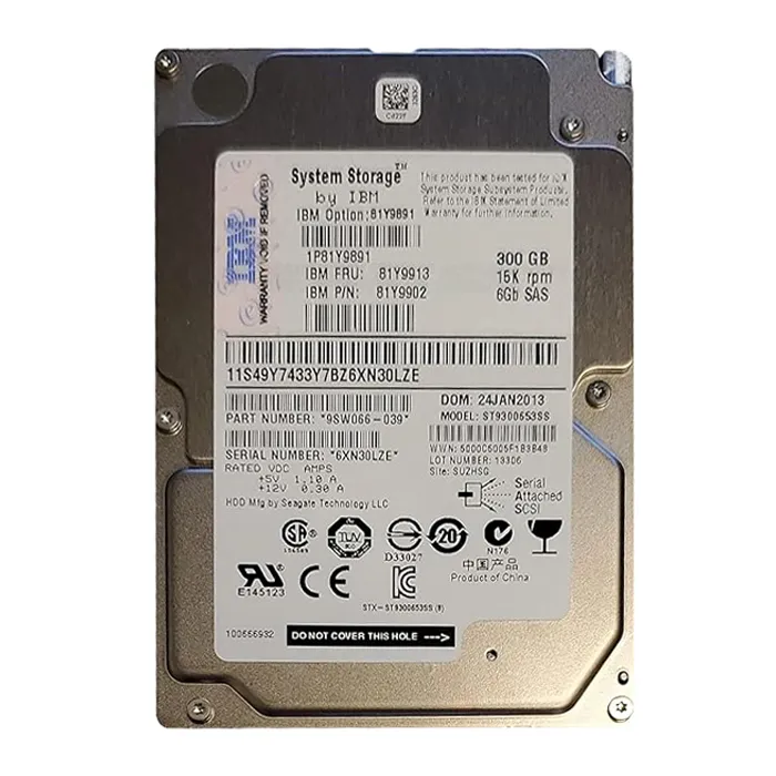 IBM 81Y9891 | 300GB 15000RPM SAS 6Gb/s Hot-Swappable 2.5-Inch Hard Drive Refurbished -  refurbished available on Gotodirect
