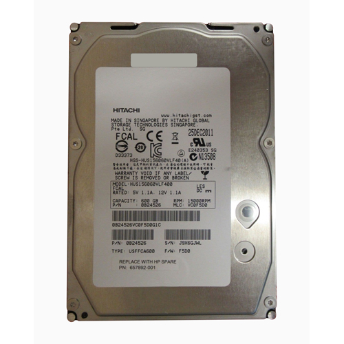 HP 657892-001 | 600GB 15000RPM Fibre Channel 4Gb/s 64MB Cache Hot-Pluggable Dual Port LFF 3.5-inch Hard Drive for 3PAR StoreServ Refurbished - Hewlett-Packard (ou HP en abrégé) refurbished available on Gotodirect