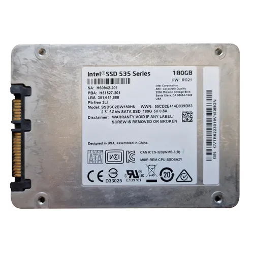 Intel SSDSC2BW180H601 | 535 180GB Multi-Level Cell SATA 6Gb/s 2.5-Inch Solid State Drive Refurbished - Intel refurbished available on Gotodirect
