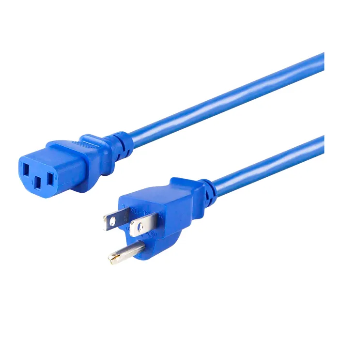 Monoprice 33604 | Power Cord NEMA 5-15P to IEC 60320 C13 18AWG 10A/1250W 125V 3-Prong 6ft Blue Refurbished -  refurbished available on Gotodirect