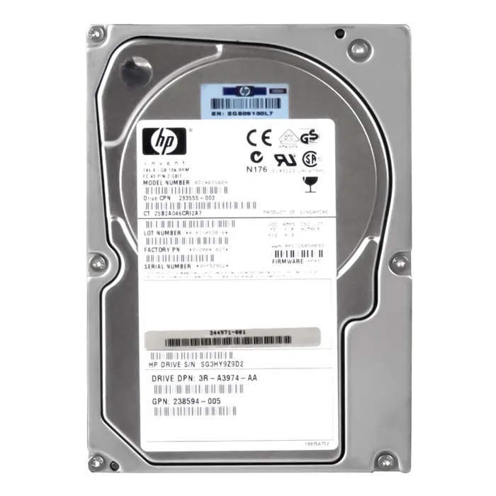 HP 293555-003 | 146GB 10000RPM Fibre Channel 2Gb/s Hot-Pluggable 40-Pin 3.5-Inch Hard Drive for StorageWorks Refurbished - Hewlett-Packard (ou HP en abrégé) refurbished available on Gotodirect