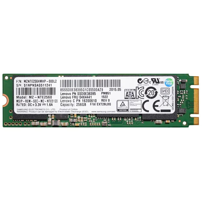 Samsung MZ-NTE2560 | PM851 Series 256GB Triple-Level Cell SATA 6Gb/s M.2 2280 Solid State Drive Refurbished - Samsung refurbished available on Gotodirect