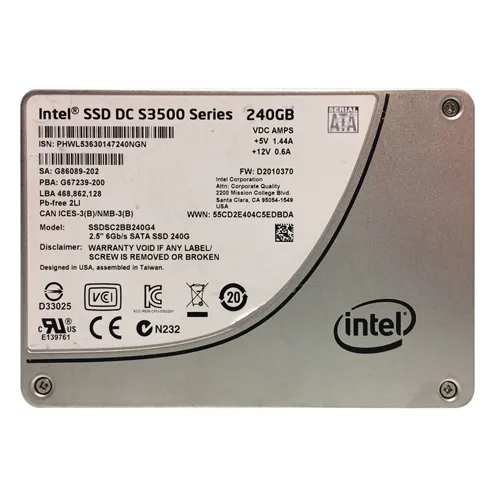 Intel SSDSC2BB240G401 | DC S3500 240GB Multi-Level Cell SATA 6Gb/s 2.5-Inch Solid State Drive Refurbished - Intel refurbished available on Gotodirect