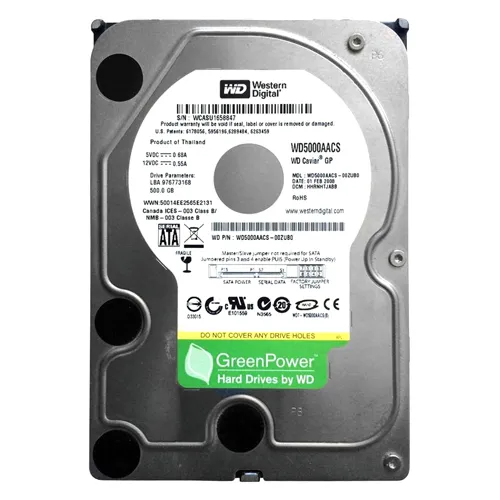 Western Digital WD5000AACS | Caviar GP 500GB 7200RPM SATA 3Gb/s 3.5-Inch 16MB Cache Hard Drive Refurbished - Western Digital refurbished available on Gotodirect