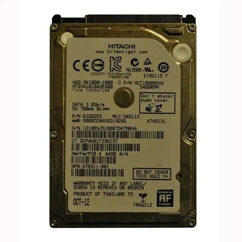 HP 678311-001 | 1TB 5400RPM SATA 6Gb/s 2.5-Inch Hard Drive Refurbished - Hewlett-Packard (ou HP en abrégé) refurbished available on Gotodirect